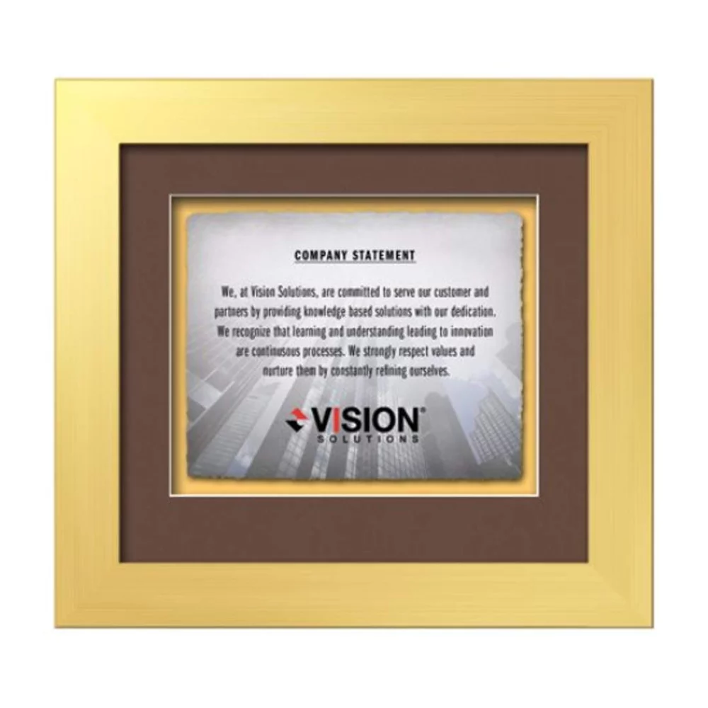 Premier Certificate Cast Paper Horiz - Gold 22"x19½"