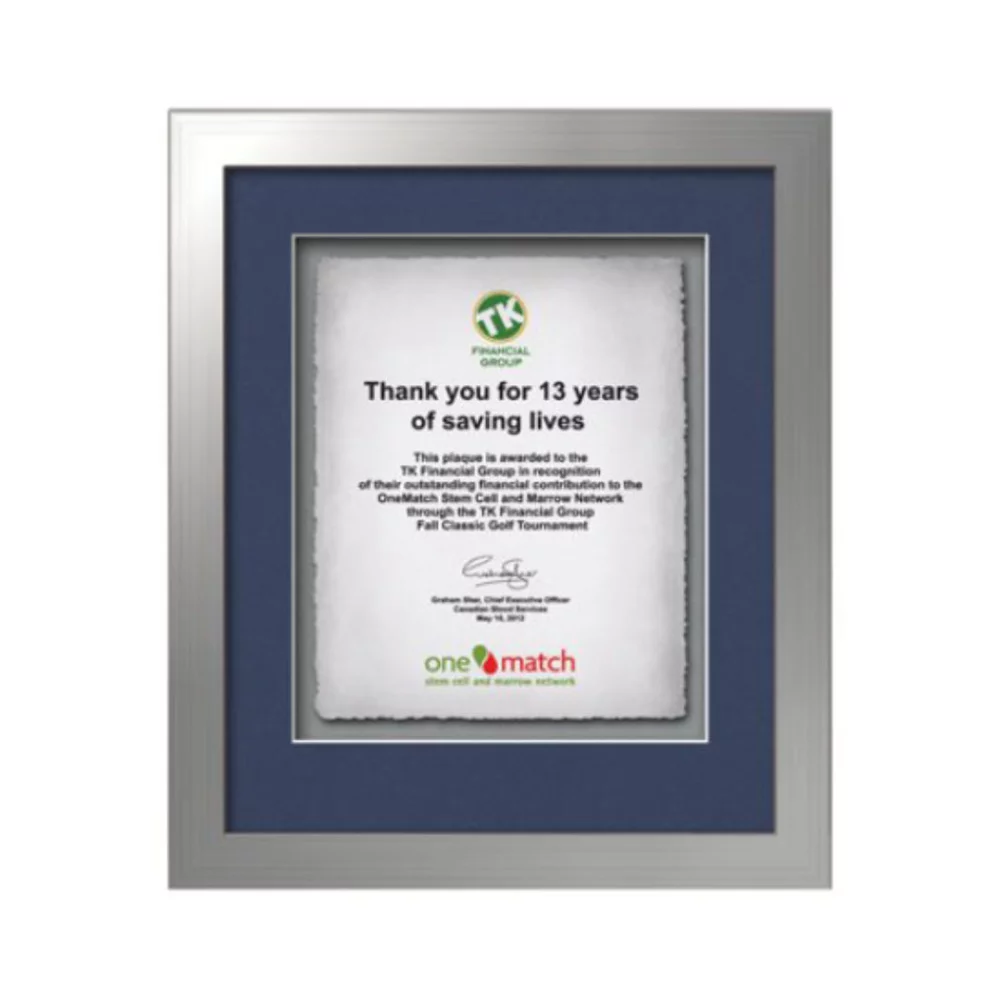Papier moulé Eldridge Certificate Vert - Argent 14½"x17"