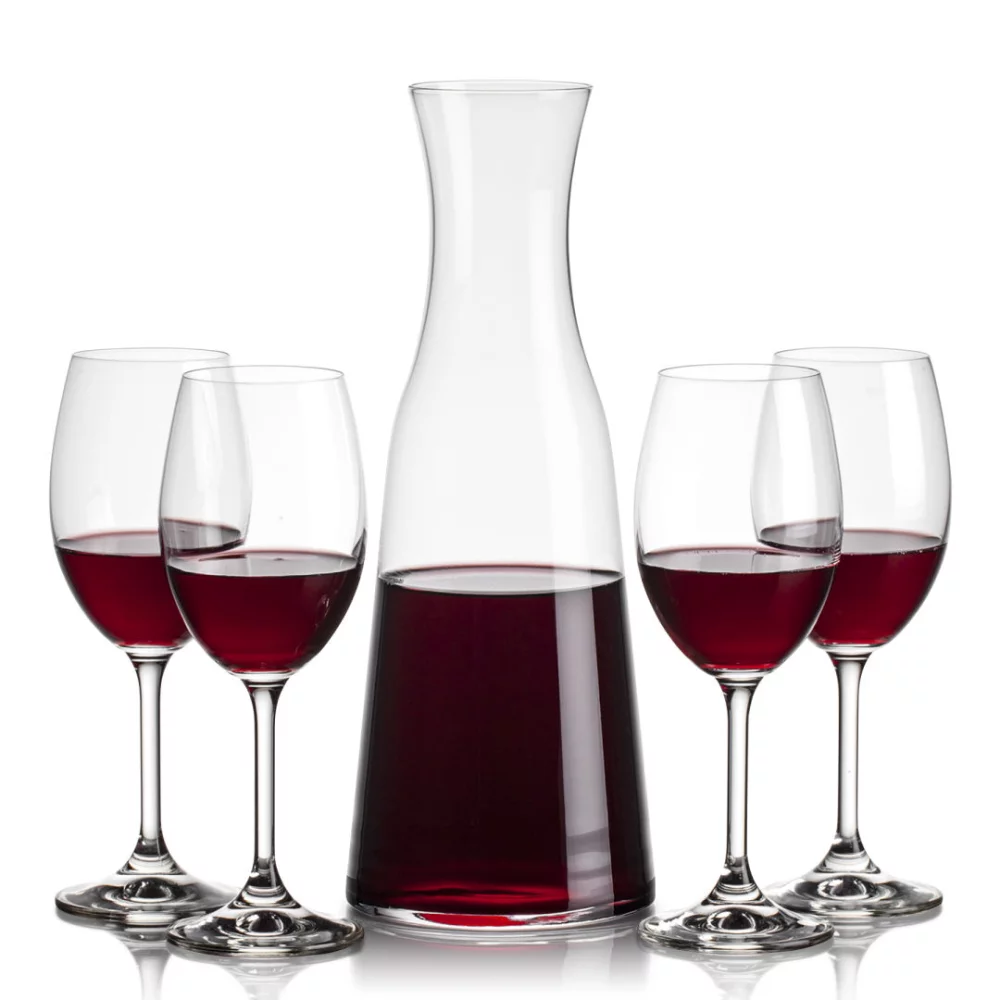 Carafe Petronella et 4 verres à vin