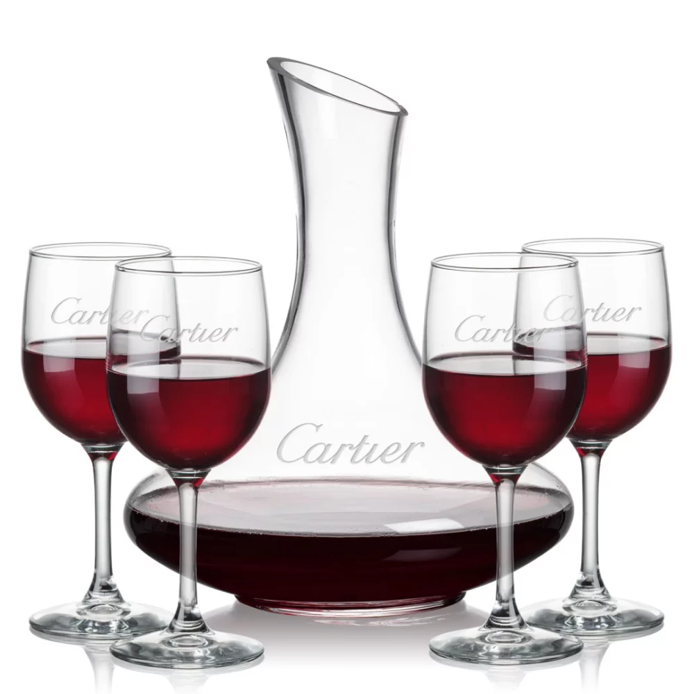 Carafe Kanata et 4 verres à vin Burton