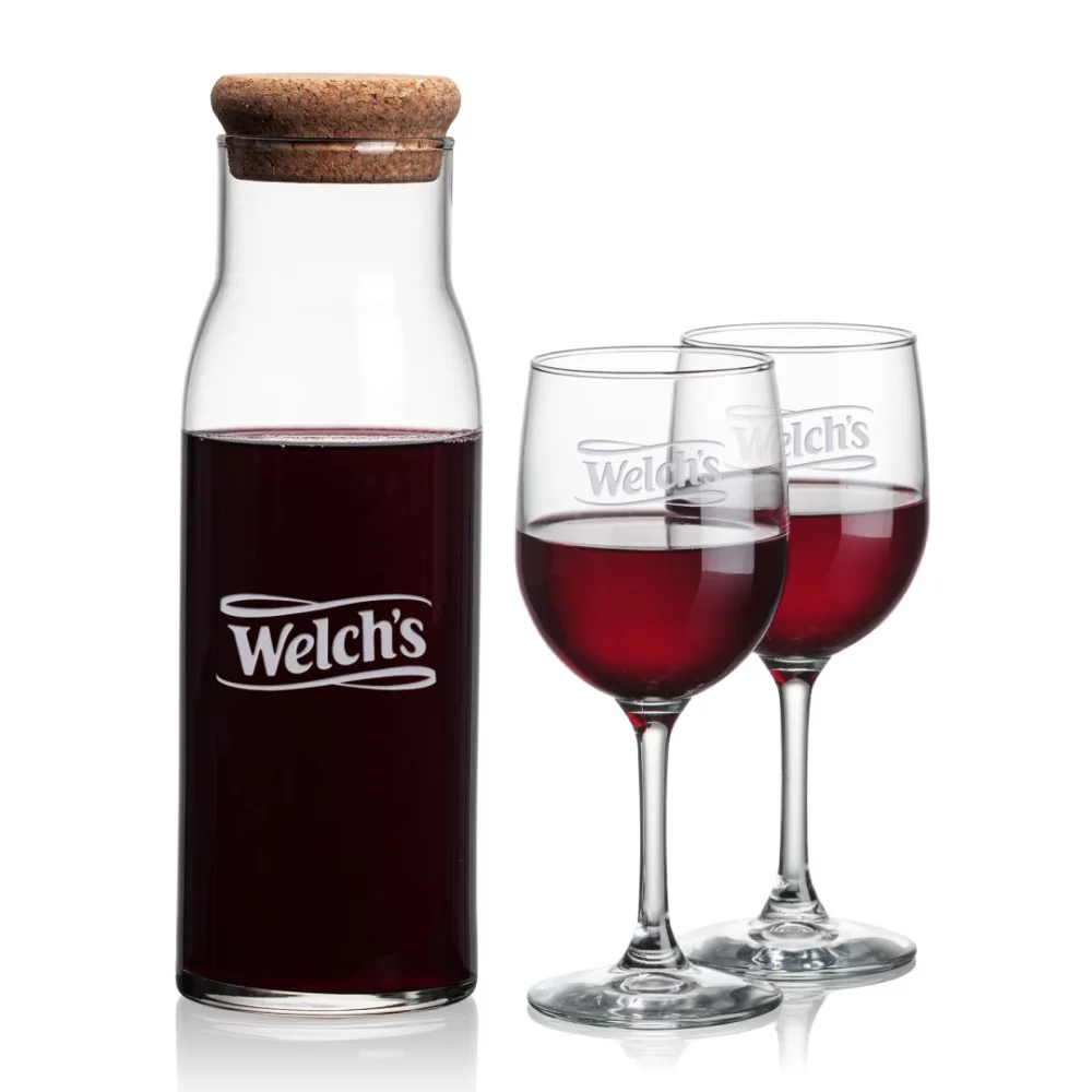 Carafe Aviston & 2 verres à vin Burton