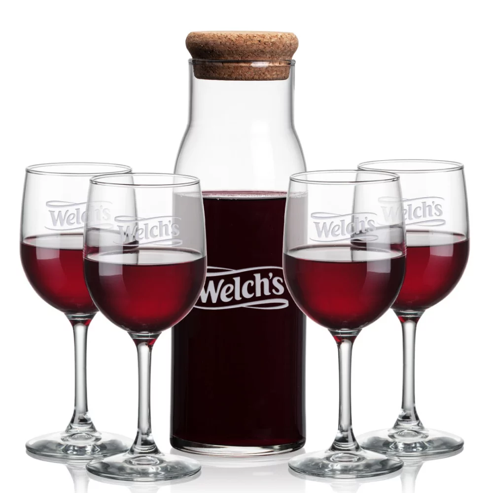 Carafe Aviston & 4 verres à vin Burton