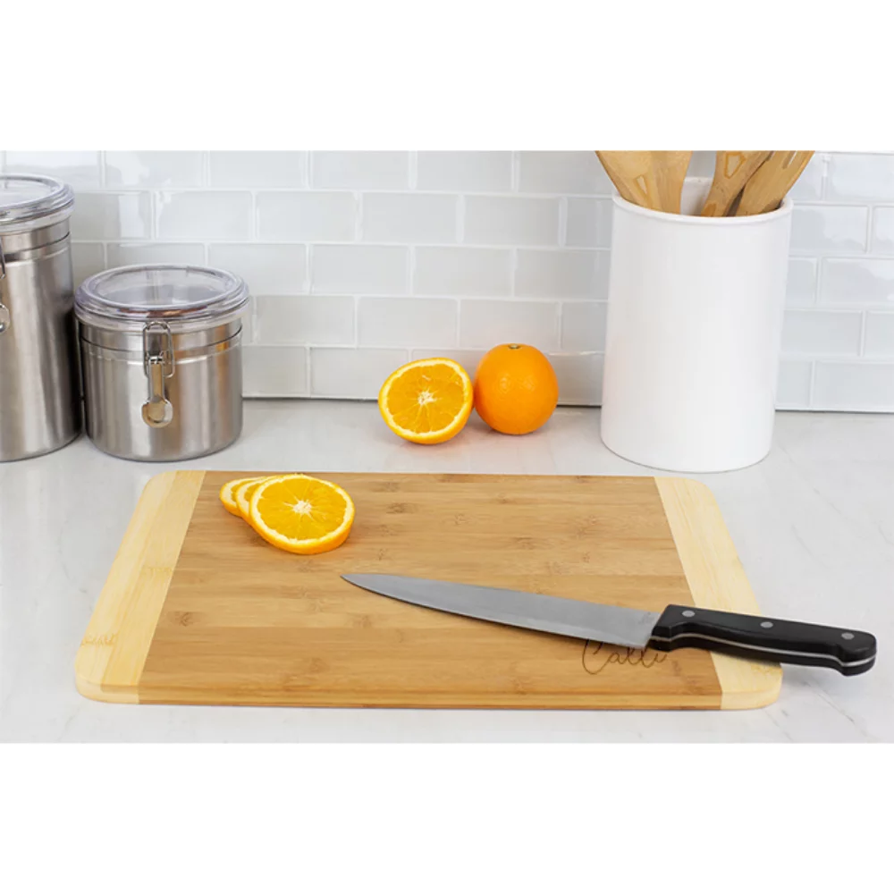 Home Basics® Two Tone Bamboo Cutting Board 12"x16"