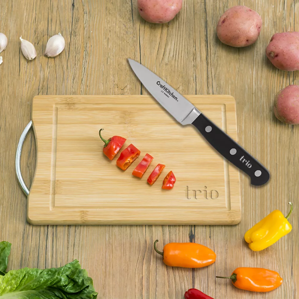 Home Basics® Bamboo Board 8"x12" w/ Handle