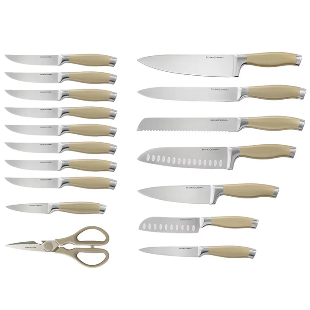 Studio Cuisine™ 18 Piece Peened Knife Block Set