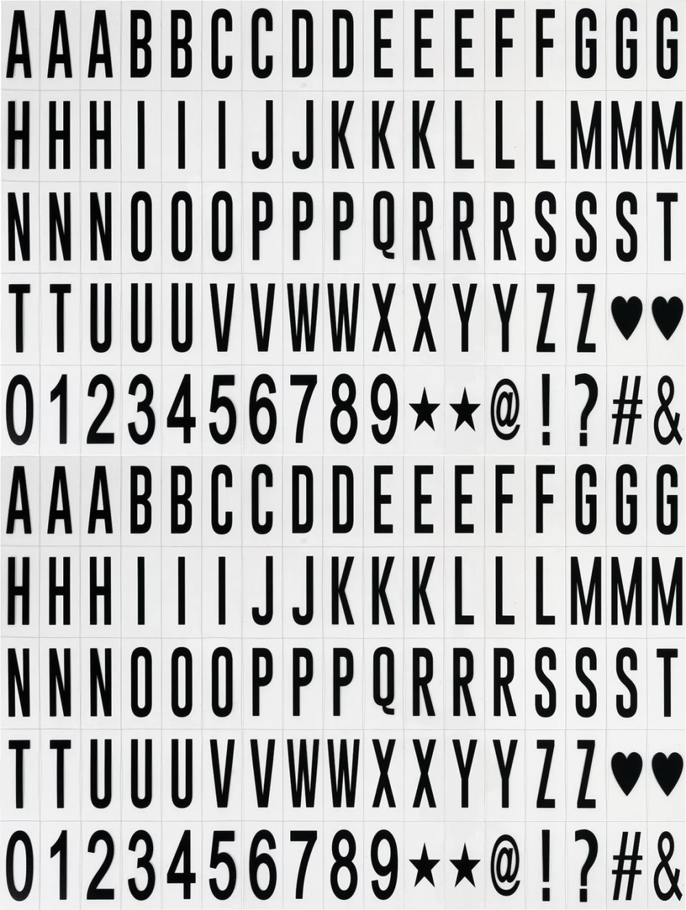 Lettres pour boîte lumineuse de cinéma - Grand