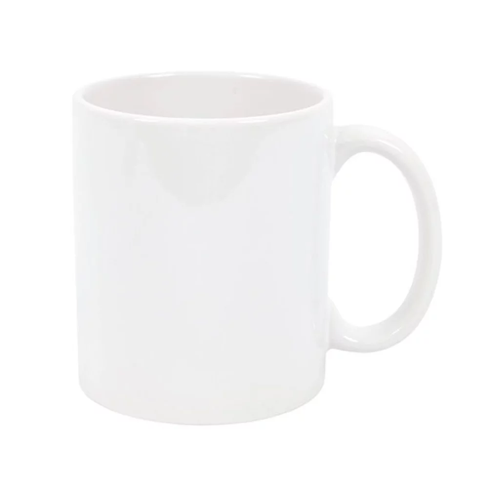 Tasses blanches avec poignée en forme de C de 15 oz.