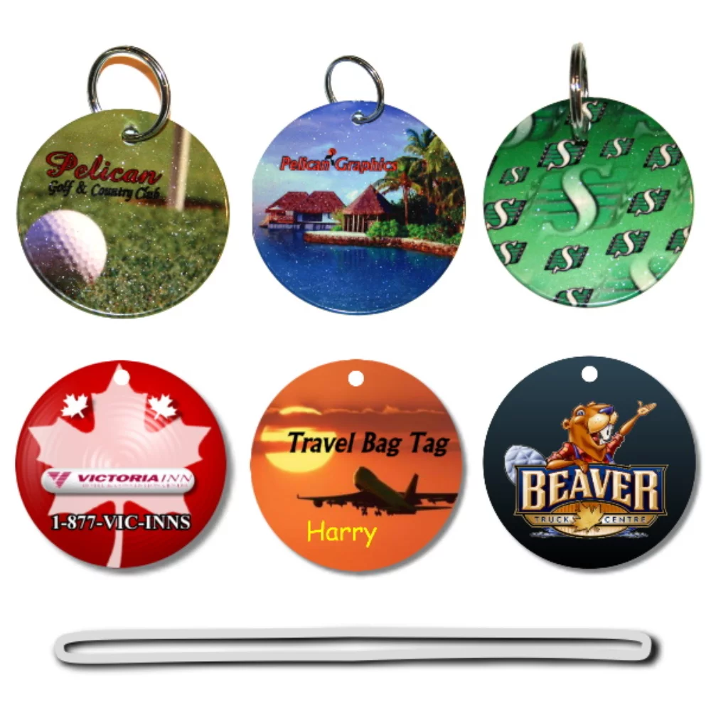 Round Metal Luggage/Key Tags (2.125")