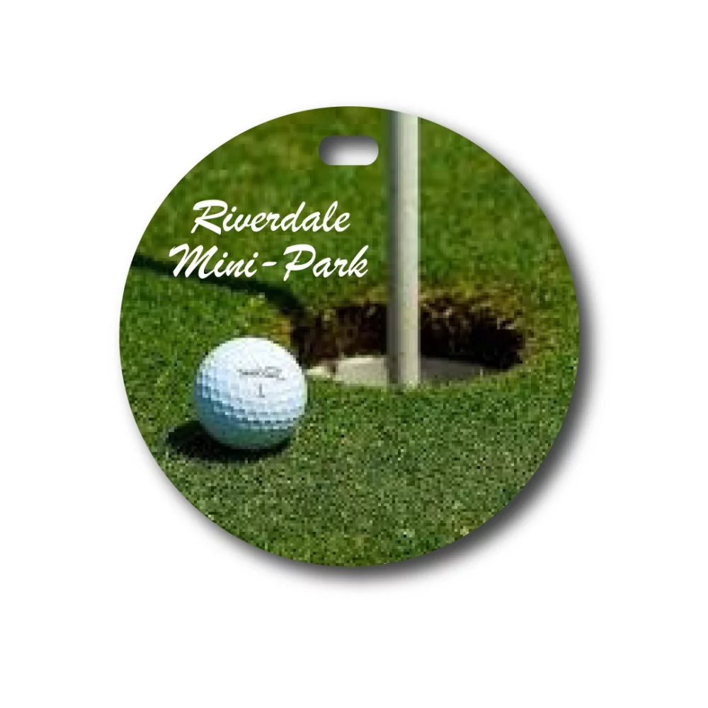 Round Metal Luggage Tags (4")