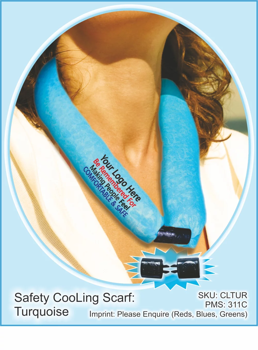 Turquoise CooLooP Active Water Scarf