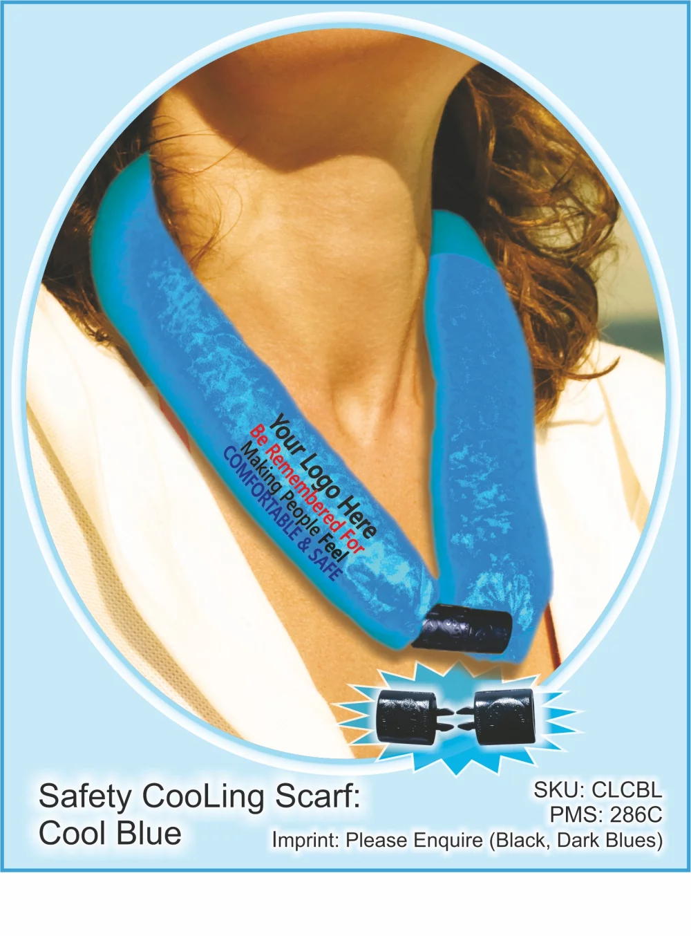 CooLooP Active Water Scarf - Cool Blue