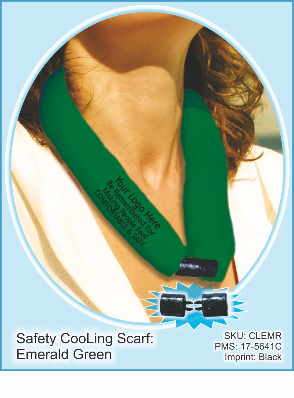 CooLooP Active Water Scarf - Emerald Green
