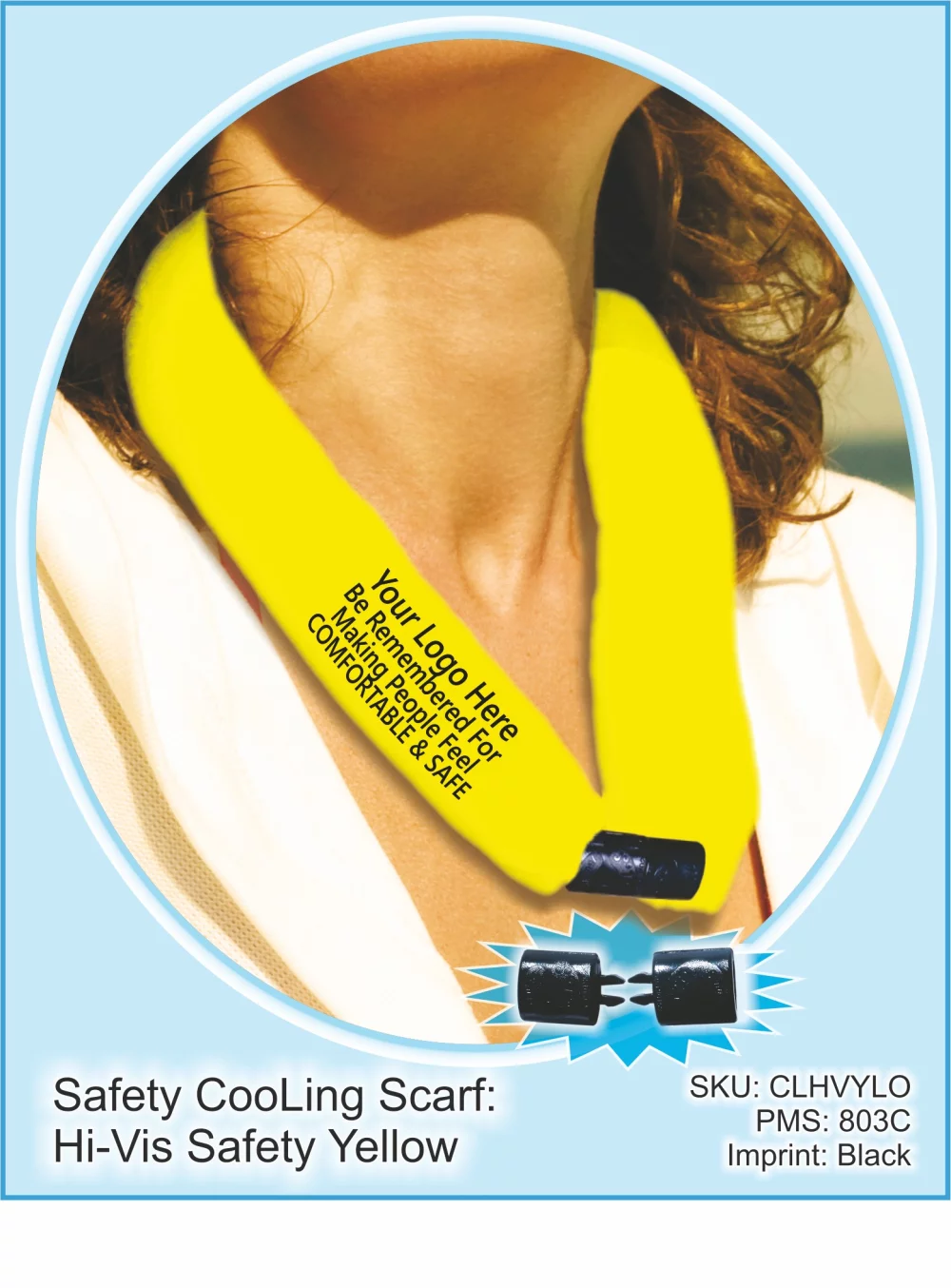 Hi-Vis Safety Yellow CooLooP Active Water Scarf
