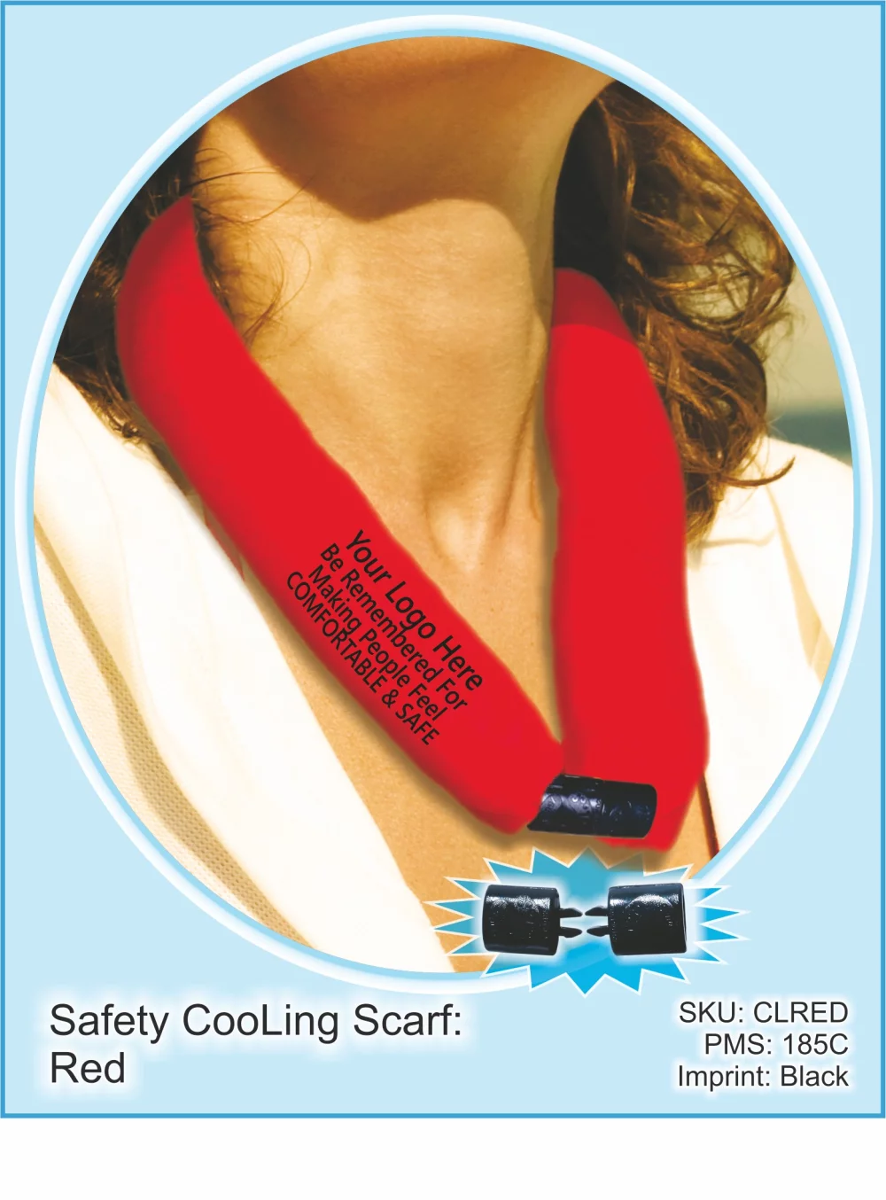 Red CooLooP Active Water Scarf