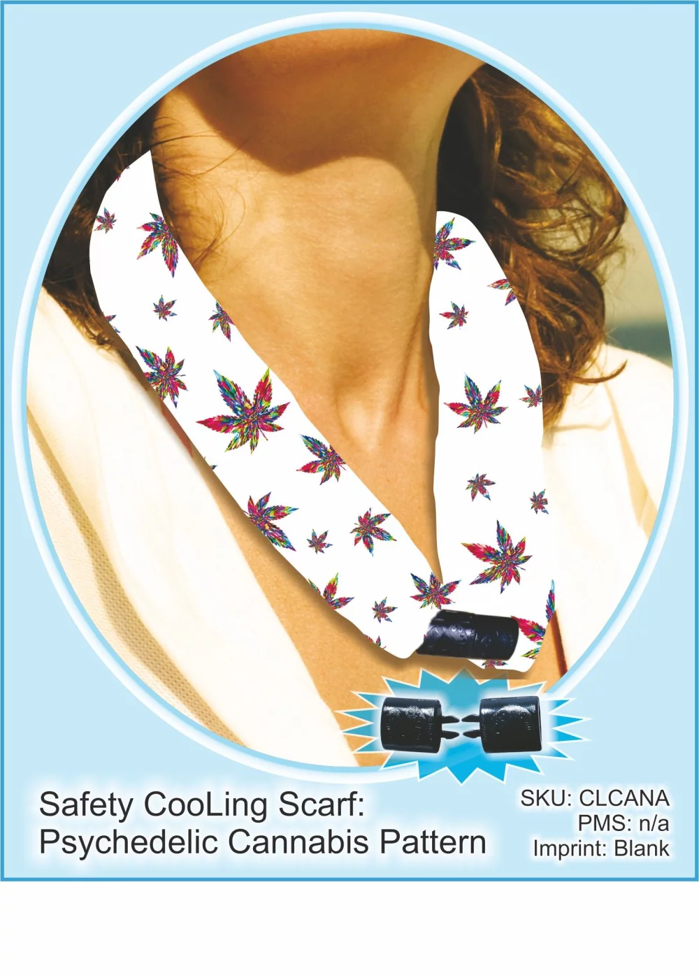Cannabis Print CooLooP Active Water Scarf