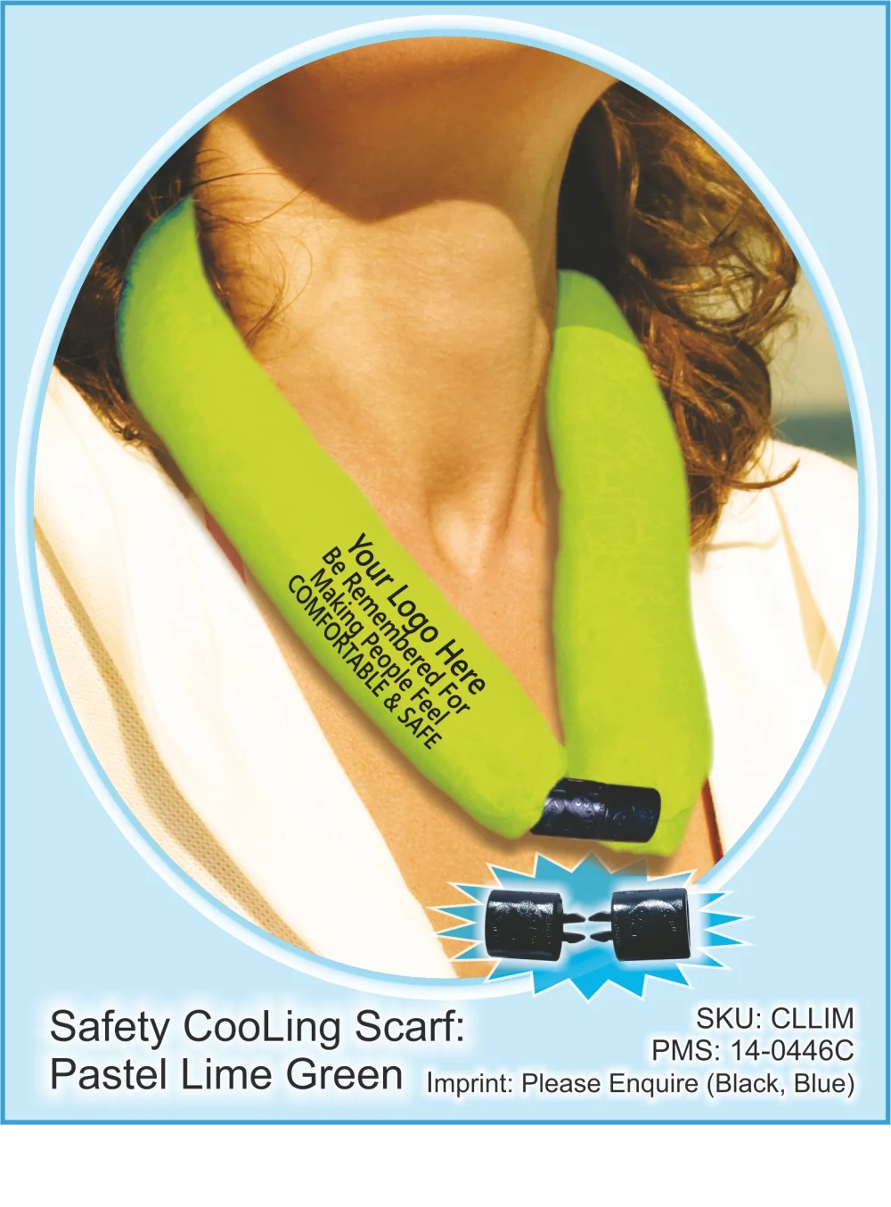 Lime Green CooLooP Active Water Scarf