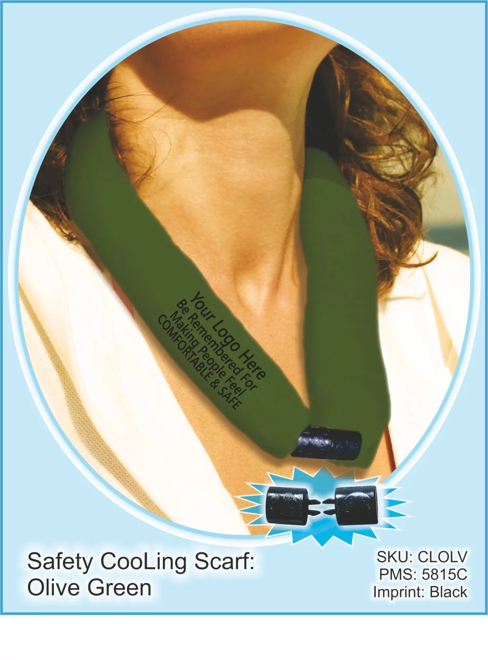 Sage Green CooLooP Active Water Scarf
