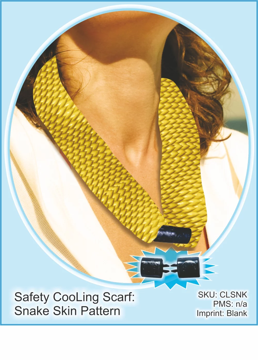 Snake Skin Print CooLooP Active Water Scarf