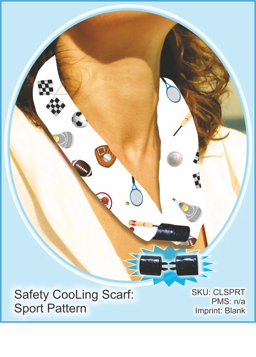 Sport Print CooLooP Active Water Scarf