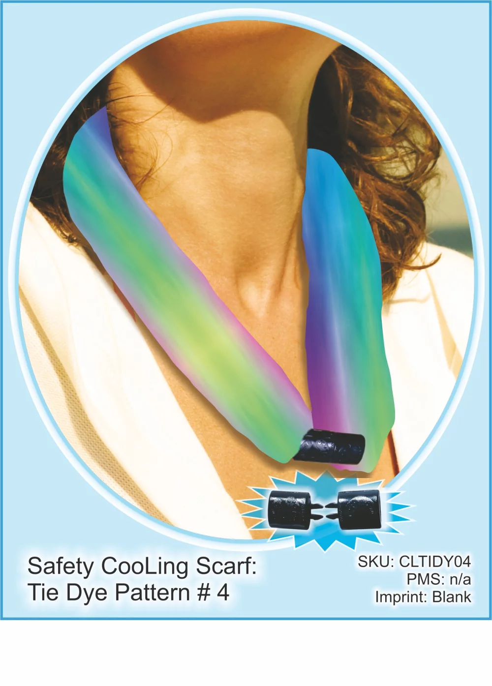 Tie Dye Print #4 CooLooP Active Water Scarf
