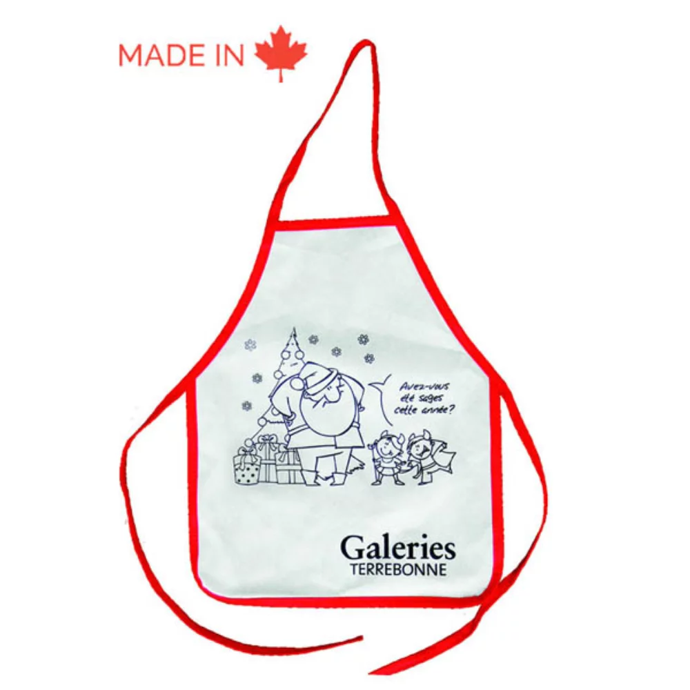 Tablier pour enfant en polypropylène de 100g, 15'' x 19'' - Coloriable