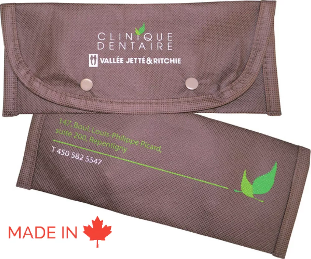 100% Non-Woven Polypropylene Snapped Pouch