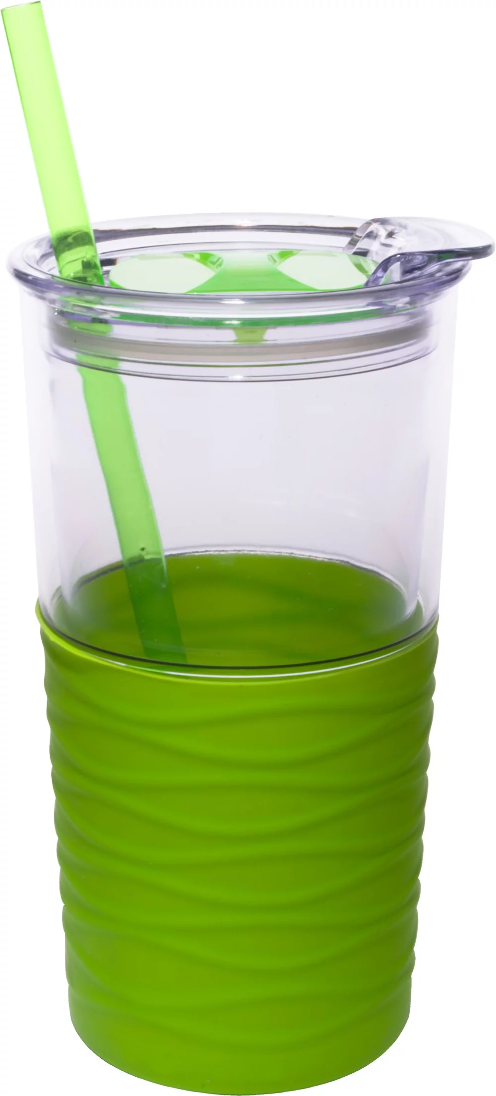 Gobelet acrylique double paroi Duet de 20 oz avec paille et manchon en silicone