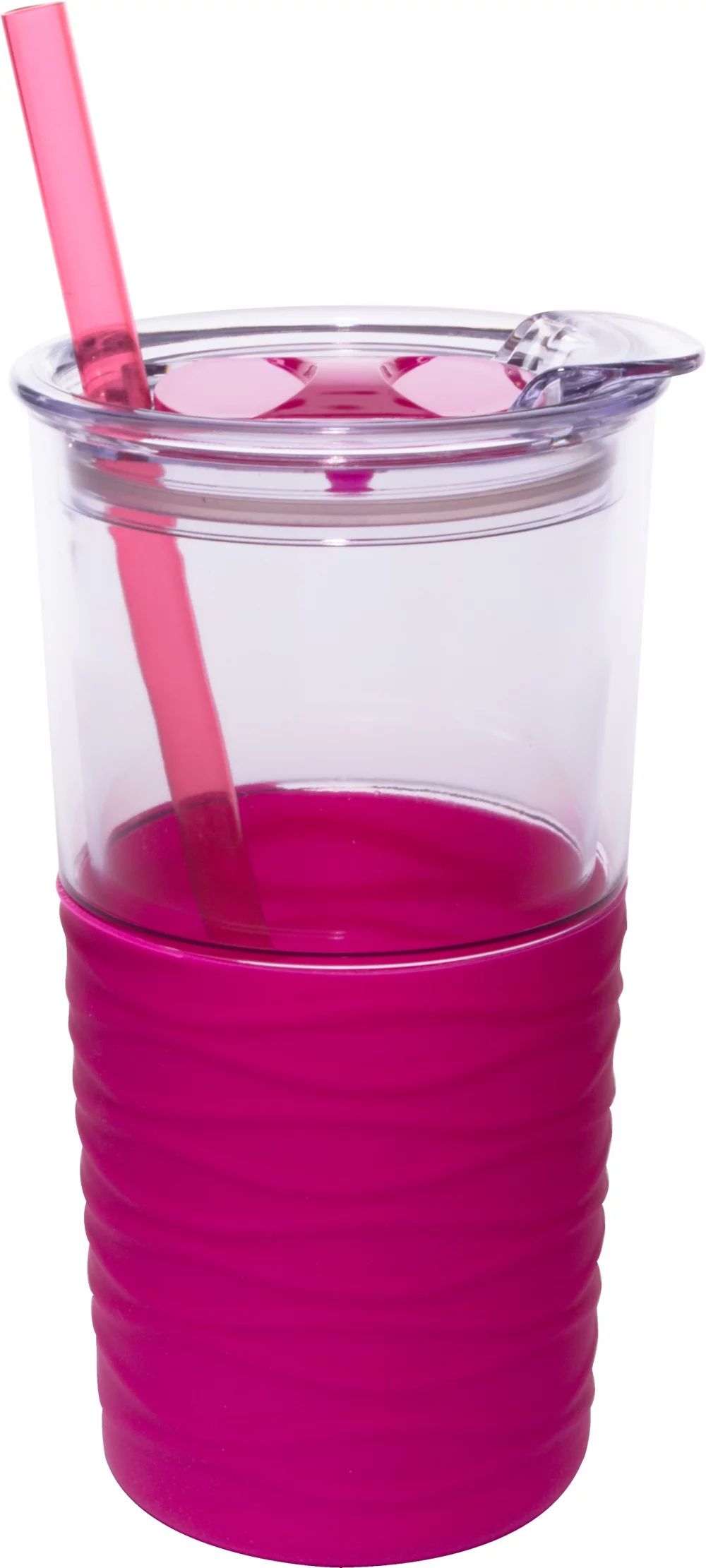 20 Oz. Duet Double Wall Acrylic Tumbler w/Straw & Silicone Sleeve