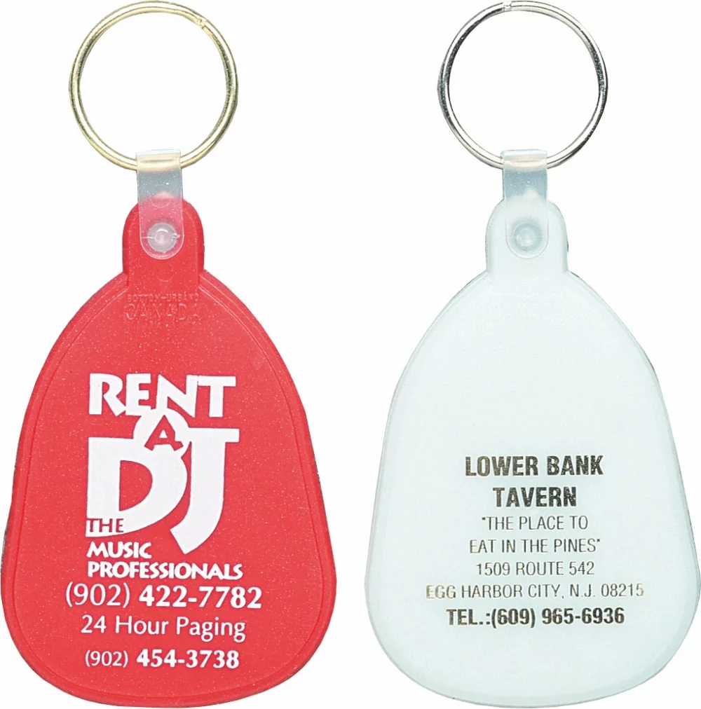 Drop Shaped Plastic Keychain