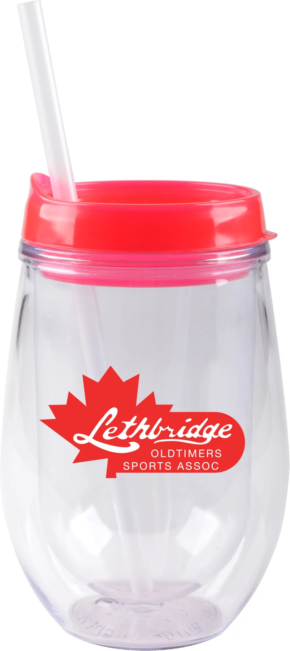 10 Oz. Bev2Go Acrylic Double Wall Tumbler w/Straw