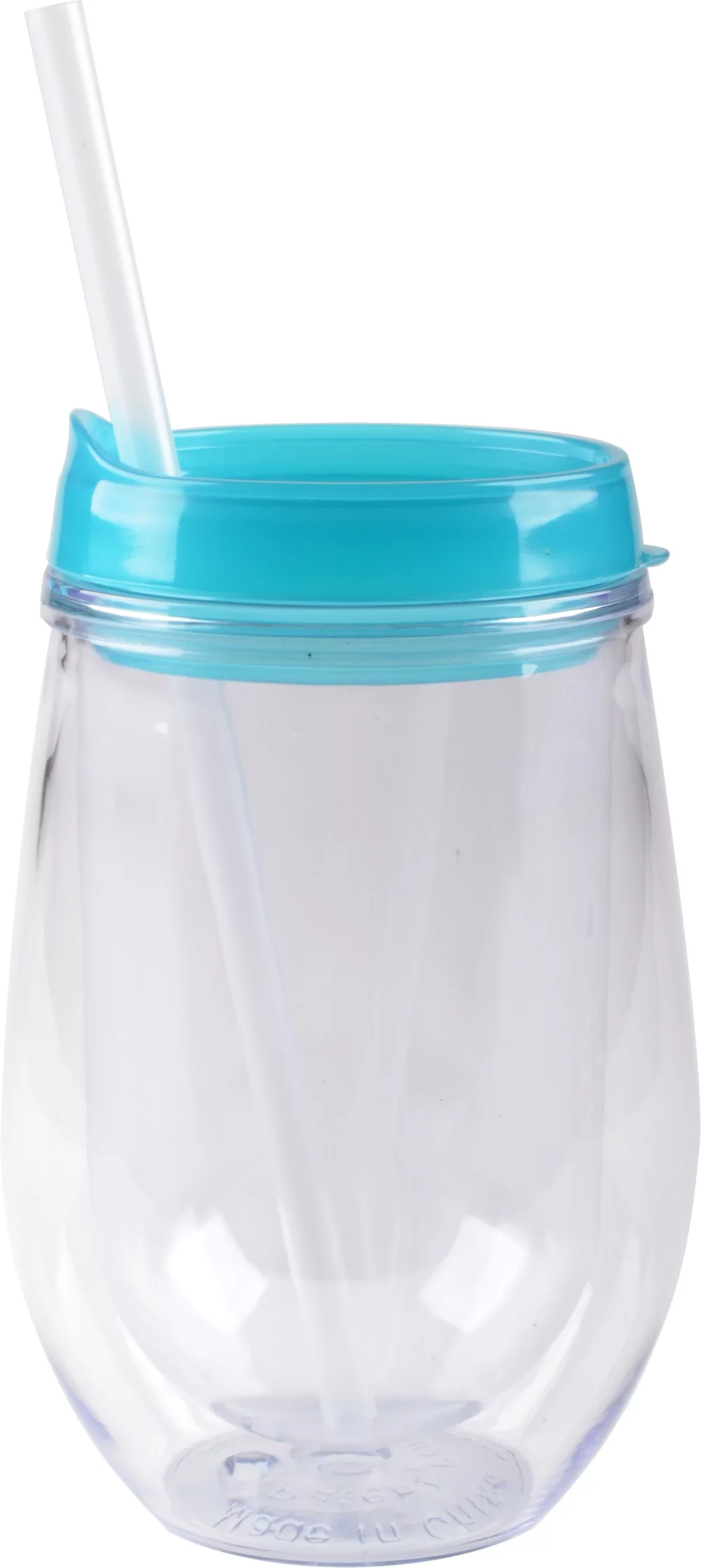 10 Oz. Bev2Go Acrylic Double Wall Tumbler w/Straw