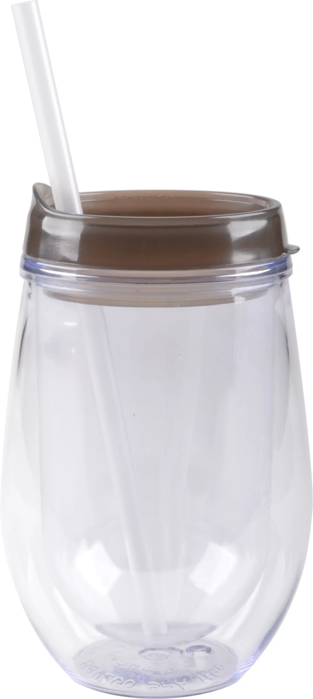 10 Oz. Bev2Go Acrylic Double Wall Tumbler w/Straw