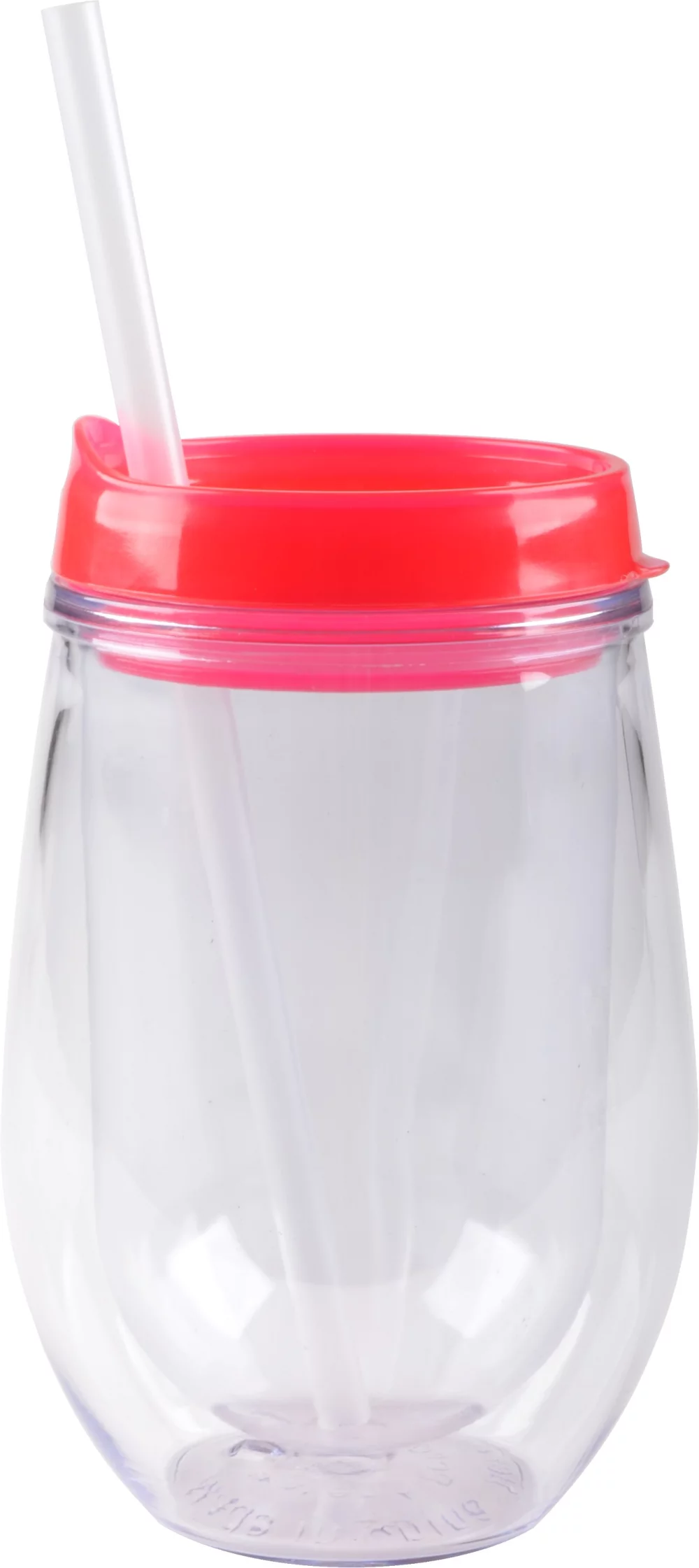 Gobelet en acrylique double paroi Bev2Go de 10 oz avec paille