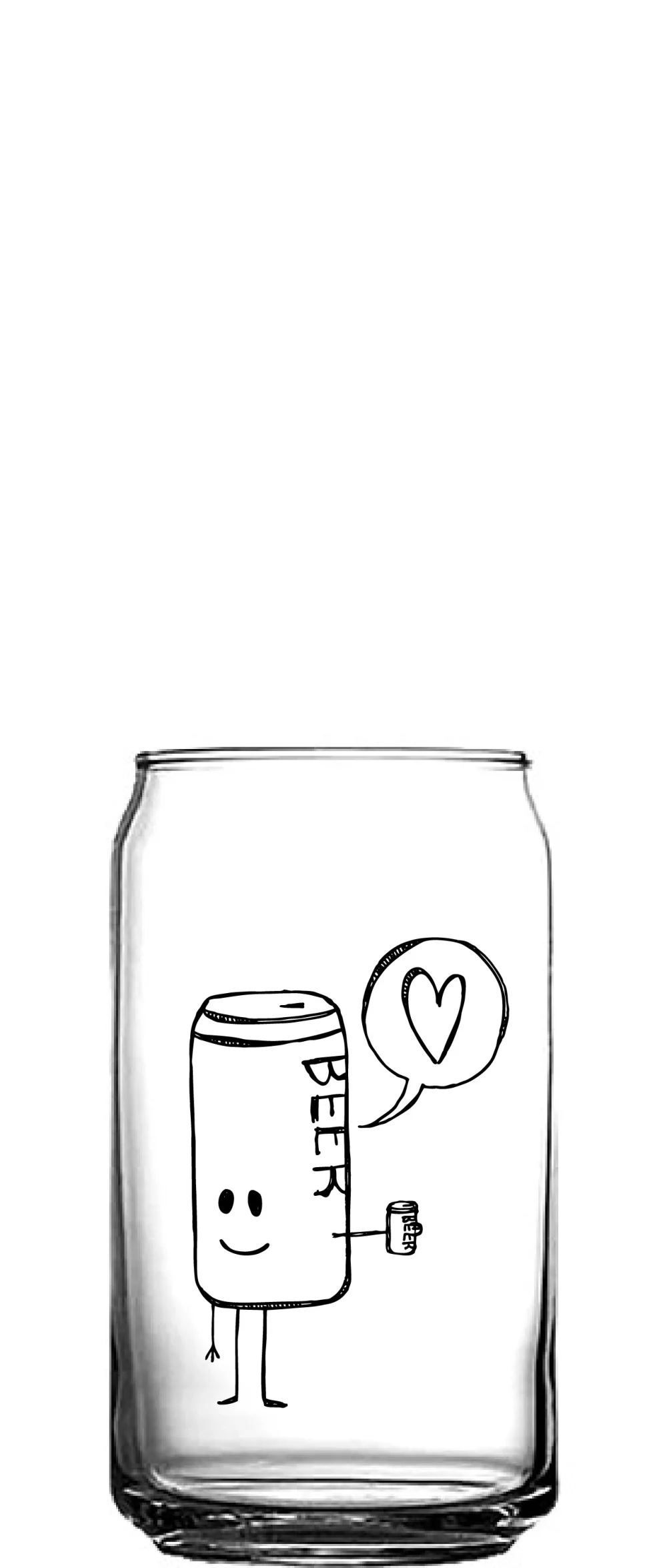 16 Oz. Plain Can Glass