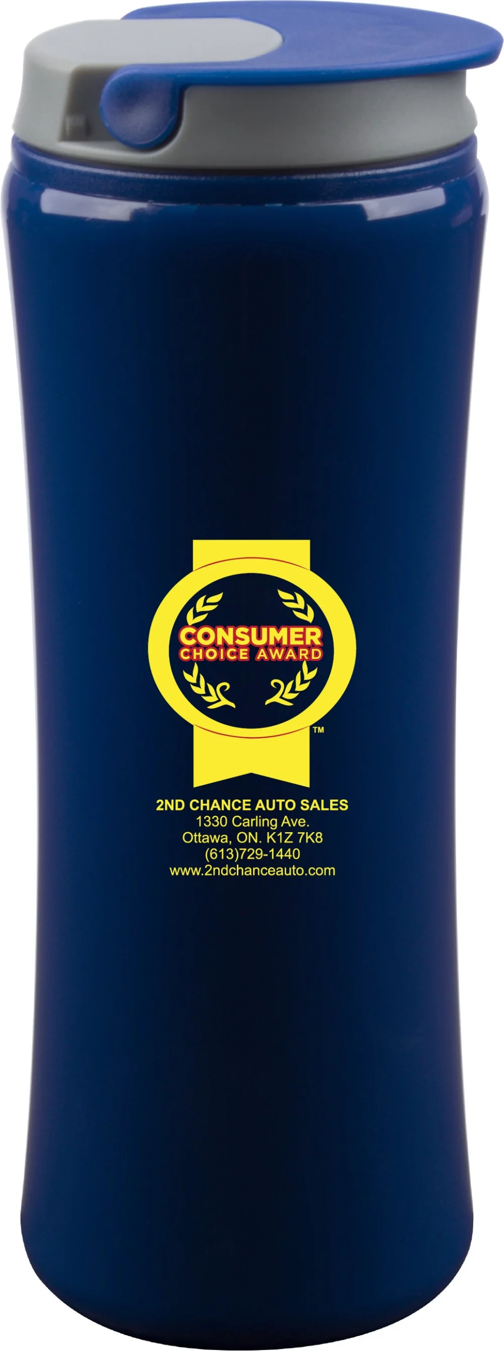 Gobelet acrylique à double paroi avec couvercle basculant de 14 oz.