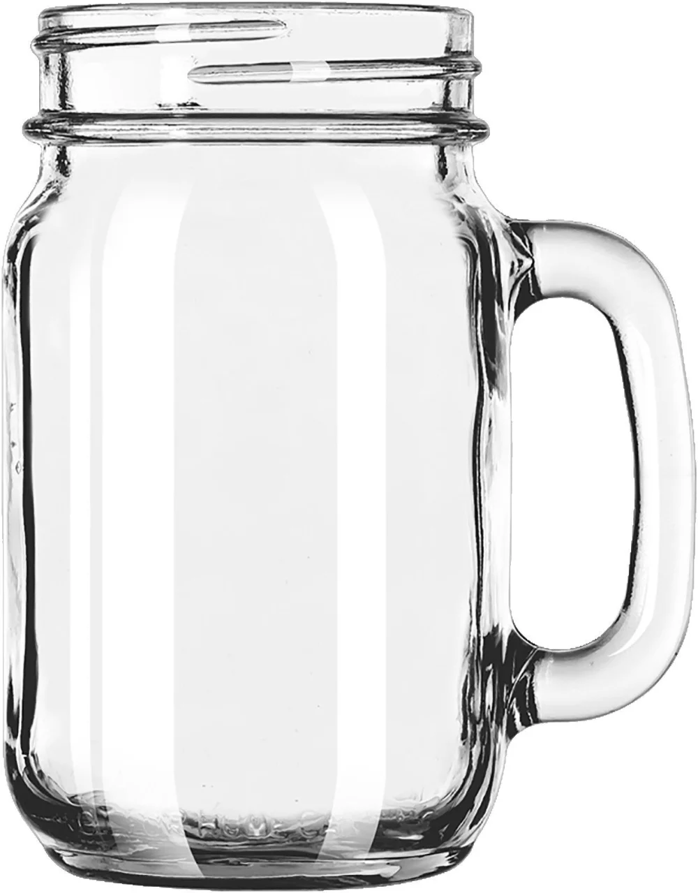16 Oz. Drinking Mason Jar w/Handle