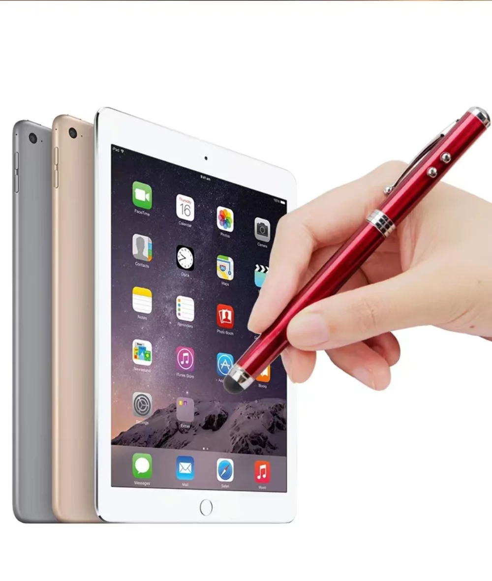 Pointeur laser stylo 4-en-1/LED/Stylo tactile