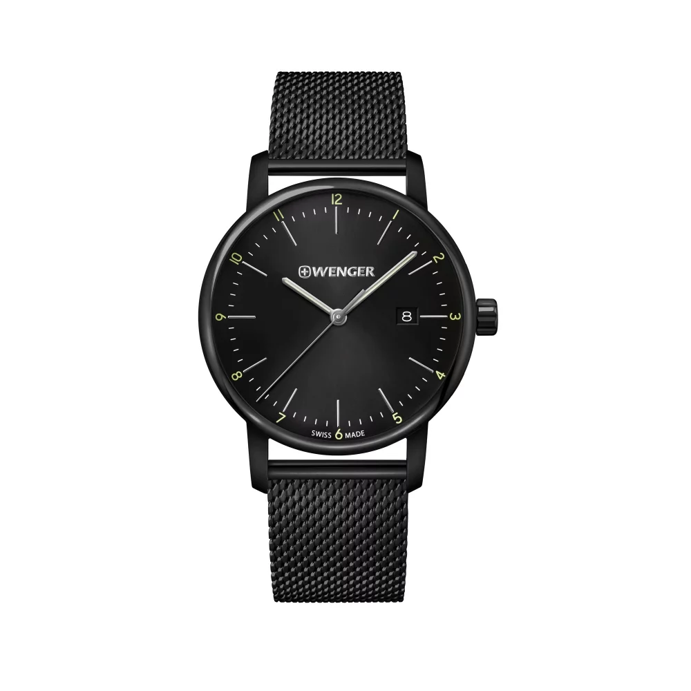 Classic Black Dial Stainless Steel Watch
