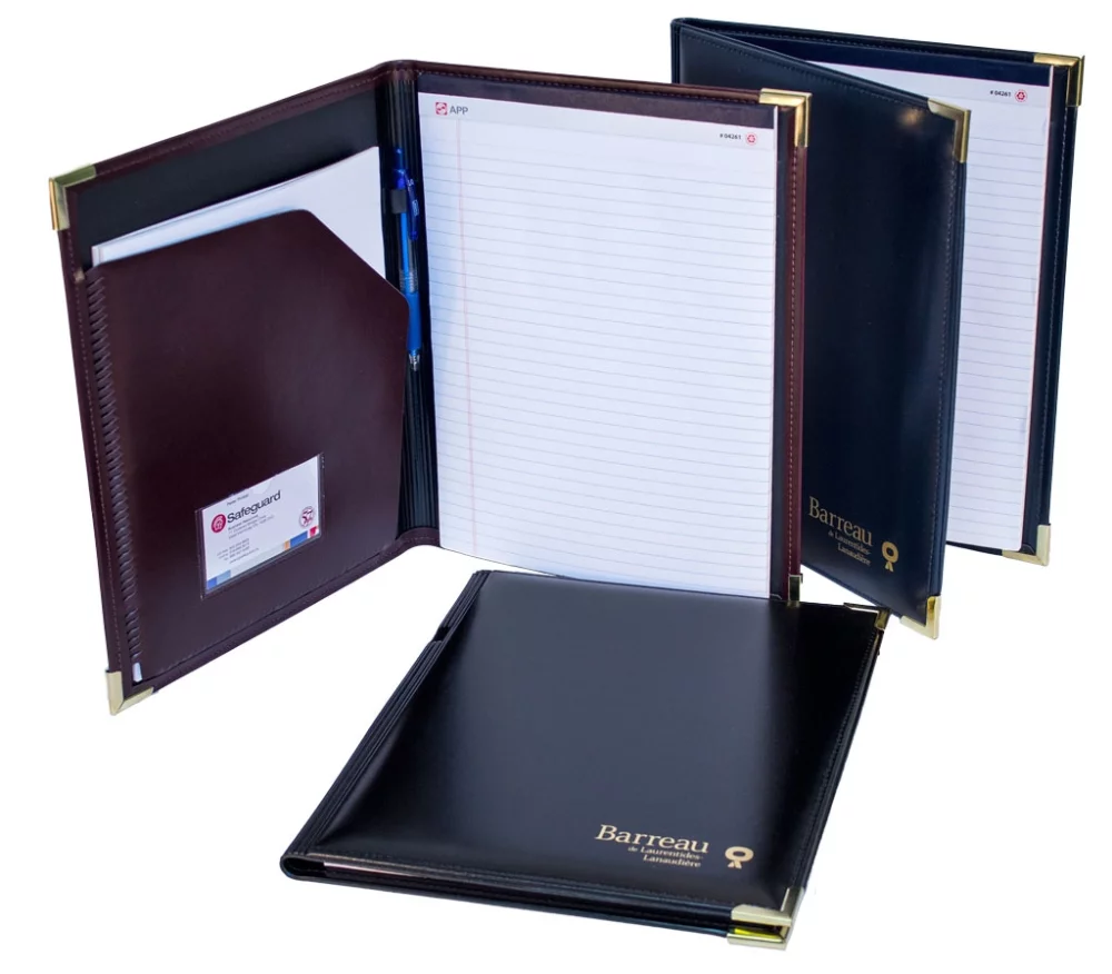 9 ¾" x 12 ¼" Superior Quality Desk Folder in Synthetic Leather