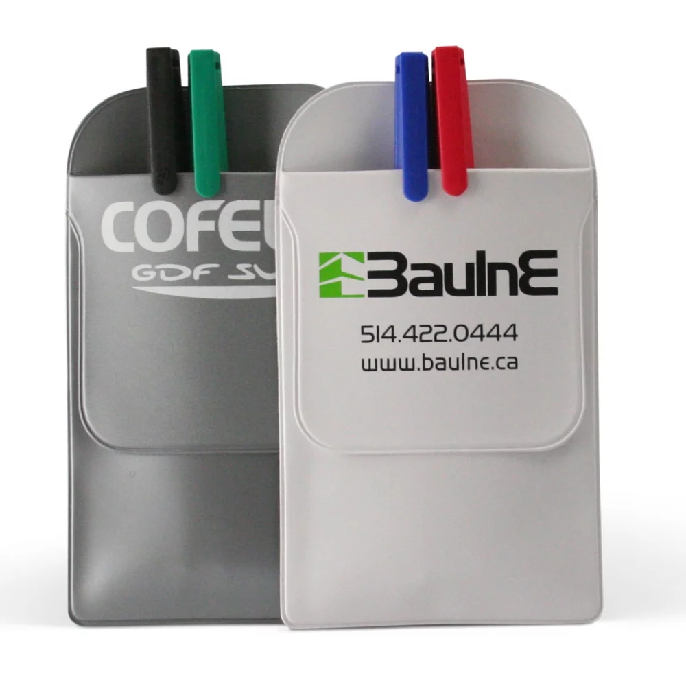 Protège-poche en vinyle suédé