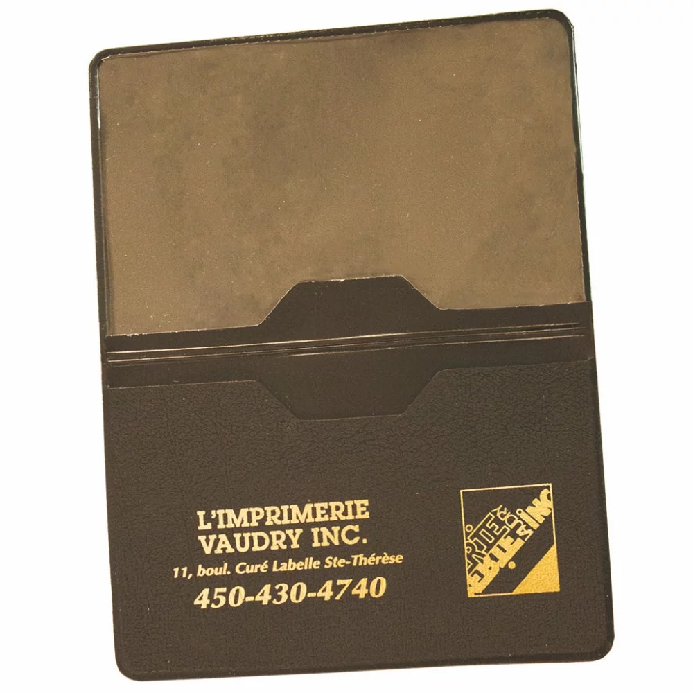 Porte-licence de qualité de 4 1/2" x 3" avec découpe pour le pouce.