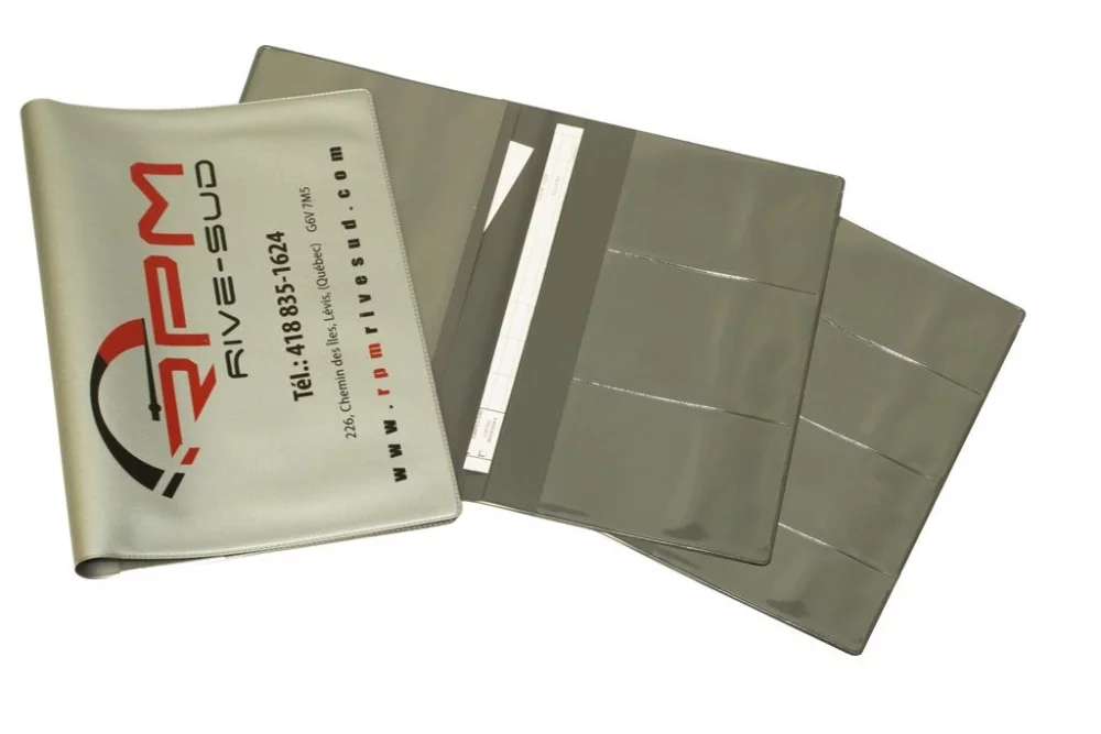 Porte-garantie de voiture 7 ¼" x 10 ¼" avec poche opaque