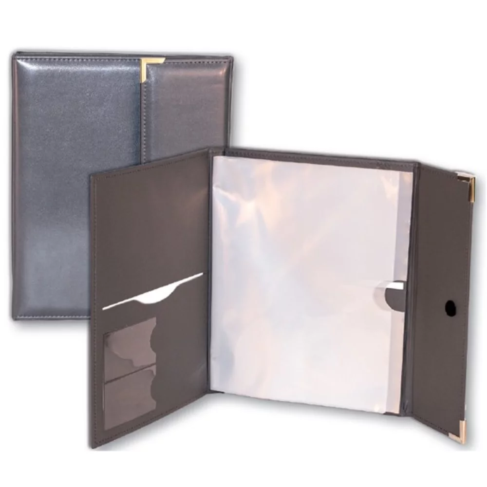 9 ¾" x 11 ½" Deluxe Distinctive Policy Holder w/3 Flaps