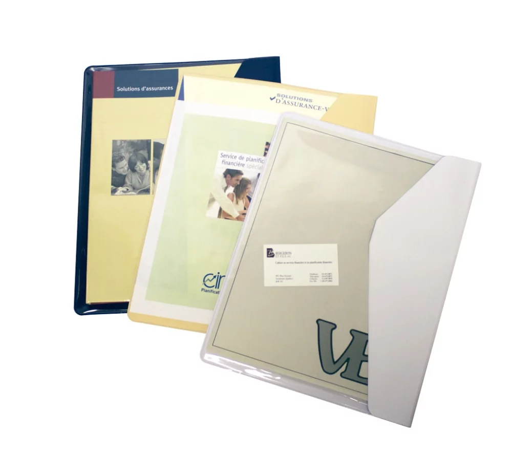 Porte-document de taille lettre 10" x 13" avec rabat et fermeture Velcro