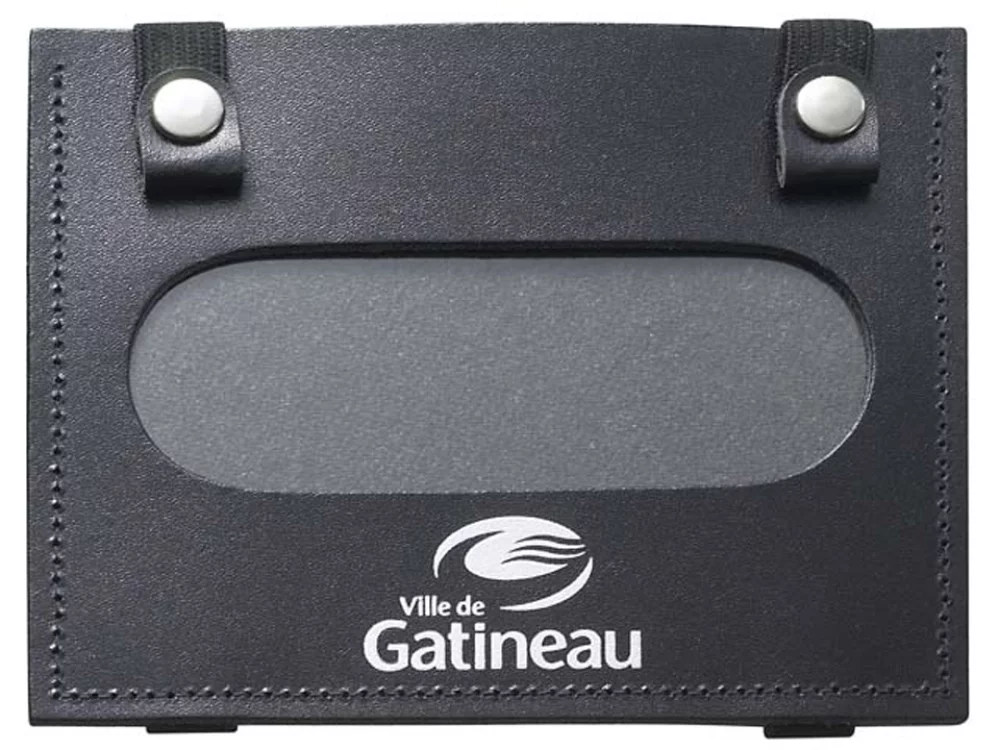 Porte-licence de camion en cuir reconstitué avec double sangle