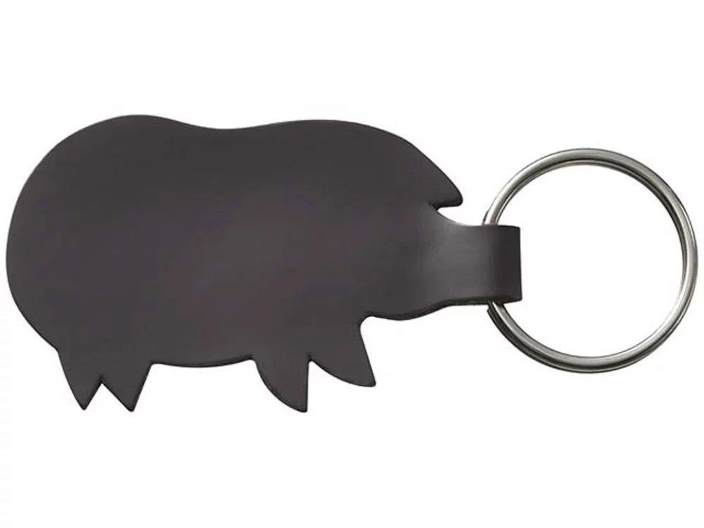 Porte-clés de collection en forme de cochon en cuir pleine fleur