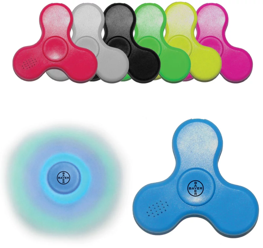 LED Fidget Spinner with Wireless Bluetooth Speaker
