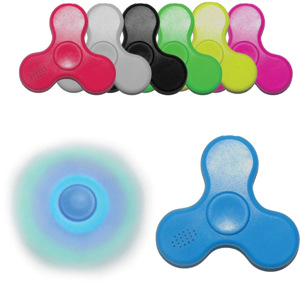 Toupie Fidget LED avec haut-parleur Bluetooth sans fil