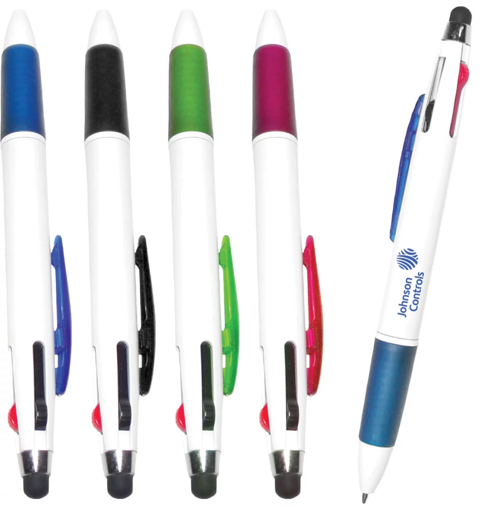 Stylo bille stylet 3 en 1 multicolore