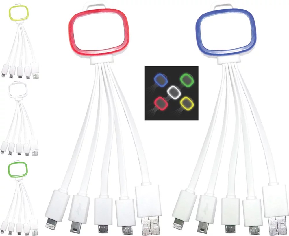 5-In-1 USB LED Lights Charging Cable